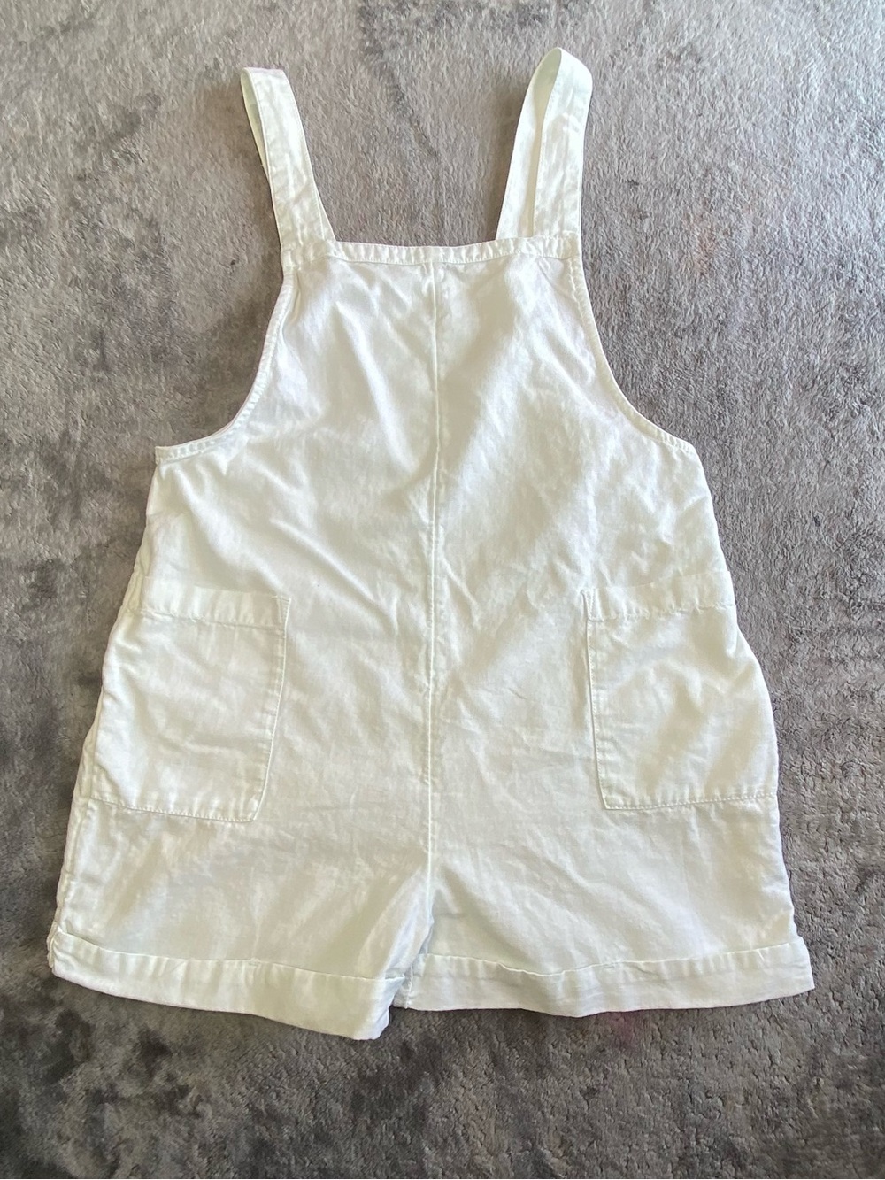 O'Neill Light Mint Green Linen Short Overalls